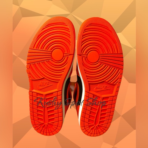 NIKE βοΈ WMNS AIR JORDANβΉπΎ 1 MID SE CRIMSON BLISS/RUSH ORANGEππ¦βπ₯π₯ US W 10 - Picture 4 of 5